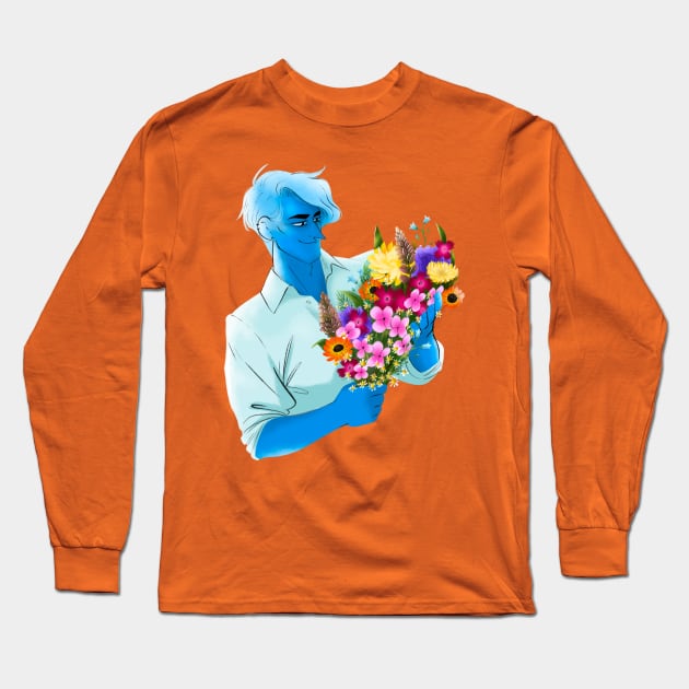Bouquet and a Snack Long Sleeve T-Shirt by Chinchela